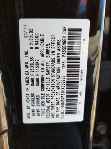 19UUB2F51HA006956 - 2017 ACURA TLX TECH BLACK photo 10