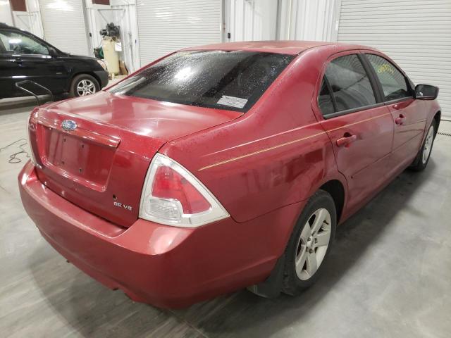 3FAHP07106R106038 - 2006 FORD FUSION SE RED photo 4