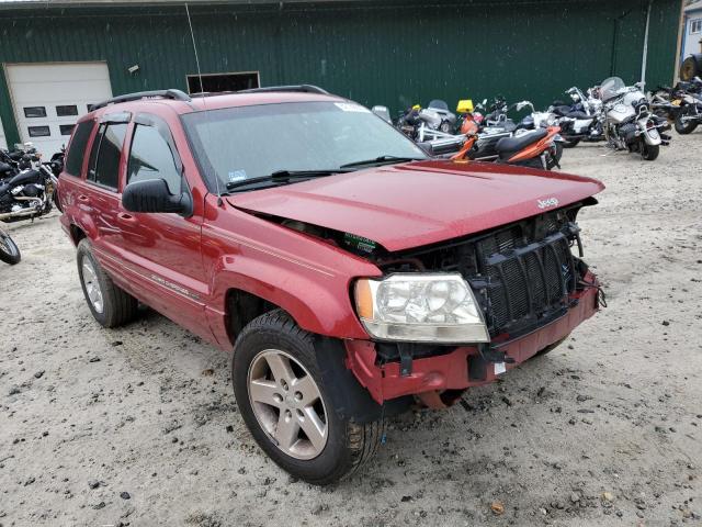 1J4GW58N14C355171 - 2004 JEEP GRAND CHER RED photo 1