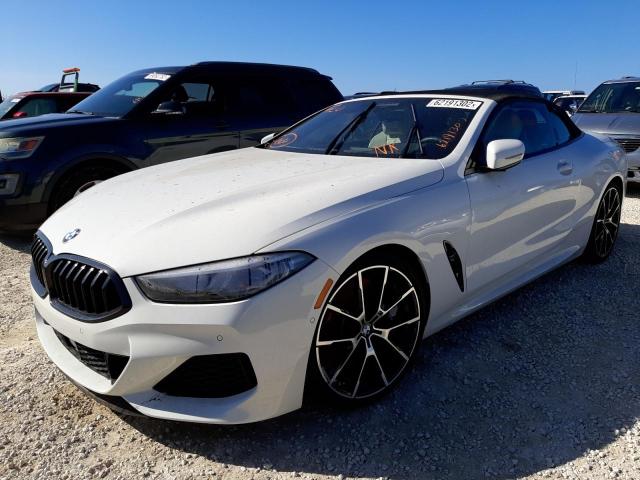 WBAFY4C02MCG36736 - 2021 BMW M850XI WHITE photo 1