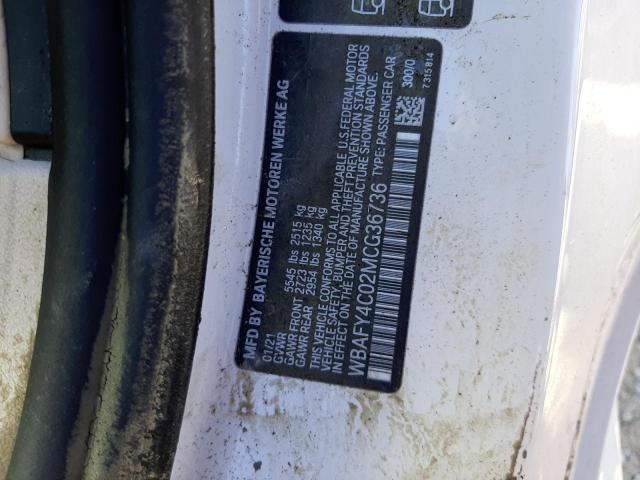 WBAFY4C02MCG36736 - 2021 BMW M850XI WHITE photo 13