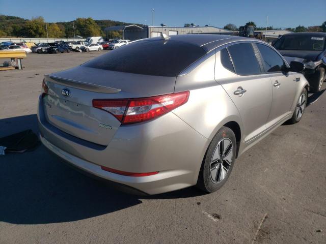 KNAGM4AD6D5049723 - 2013 KIA OPTIMA HYB BEIGE photo 4