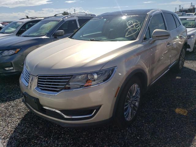 2LMPJ8LR7HBL13674 - 2017 LINCOLN MKX RESERV BEIGE photo 2