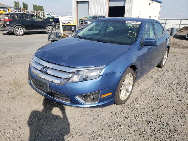 3FAHP0JA9AR180169 - 2010 FORD FUSION SEL BLUE photo 2