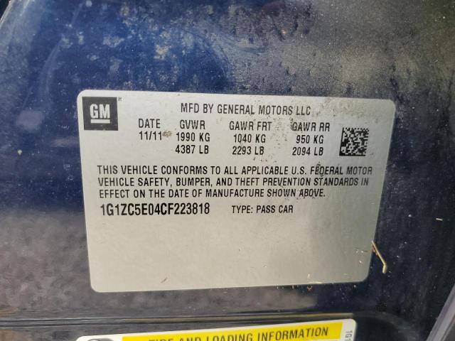 1G1ZC5E04CF223818 - 2012 CHEVROLET MALIBU 1LT 蓝色 照片 10