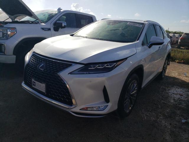 JTJJGKFAXN2022821 - 2022 LEXUS RX 450H L WHITE photo 2