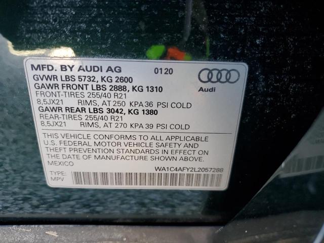 WA1C4AFY2L2057288 - 2020 AUDI SQ5 PRESTI GREEN photo 10