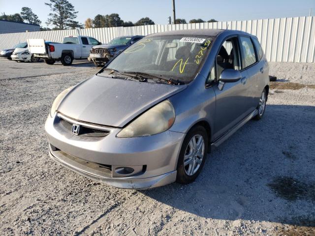 JHMGD37667S001004 - 2007 HONDA FIT S GRAY photo 2