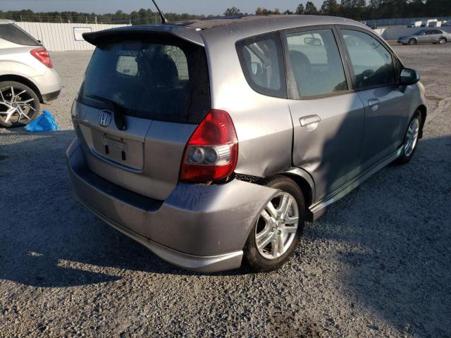 JHMGD37667S001004 - 2007 HONDA FIT S GRAY photo 9