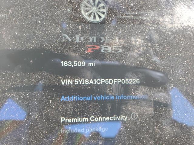 5YJSA1CP5DFP05226 - 2013 TESLA MODEL S Անհայտ - անընդունելի գույքագրման համար լուսանկար 8