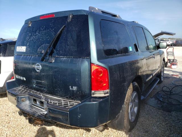 5N1AA08B35N740011 - 2005 NISSAN ARMADA SE GREEN photo 4