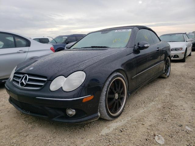 WDBTK72F47T082727 - 2007 MERCEDES-BENZ CLK 550 BLACK photo 2