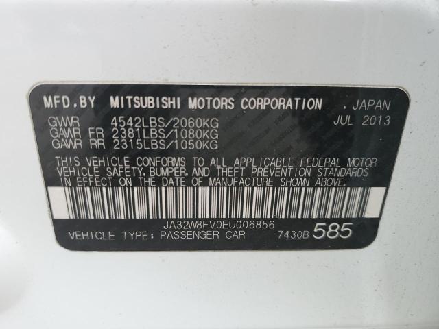 JA32W8FV0EU006856 - 2014 MITSUBISHI LANCER EVO WHITE photo 10