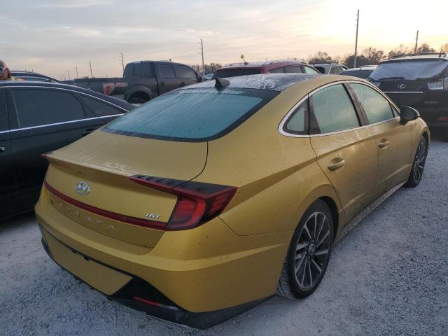 5NPEJ4J24LH023234 - 2020 HYUNDAI SONATA SEL YELLOW photo 4