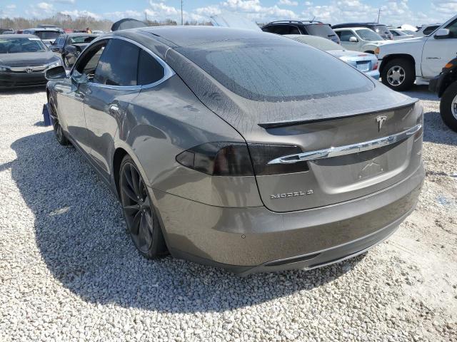 5YJSA1H47FF086923 - 2015 TESLA MODEL S P8 GRAY photo 3