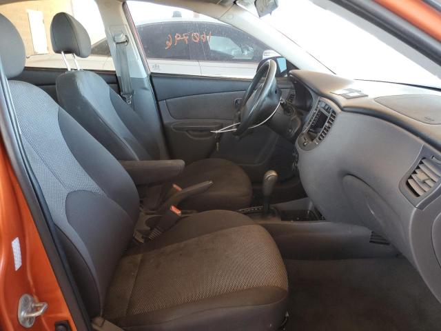 KNADE223696458574 - 2009 KIA RIO BASE ORANGE photo 5