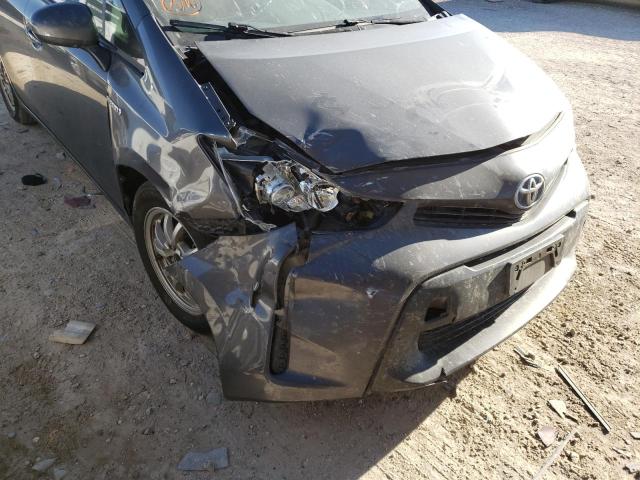 JTDZN3EU9FJ031479 - 2015 TOYOTA PRIUS V GRAY photo 9