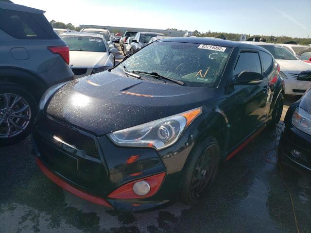 KMHTC6AE2DU151644 - 2013 HYUNDAI VELOSTER T BLACK photo 2