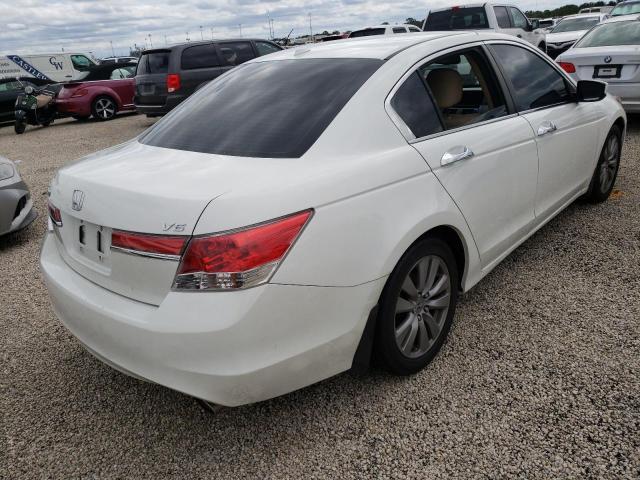 1HGCP3F81BA027309 - 2011 HONDA ACCORD EXL WHITE photo 4