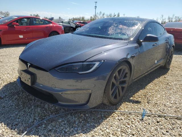 5YJSA1E67NF473699 - 2022 TESLA MODEL S Մոխրագույն լուսանկար 2