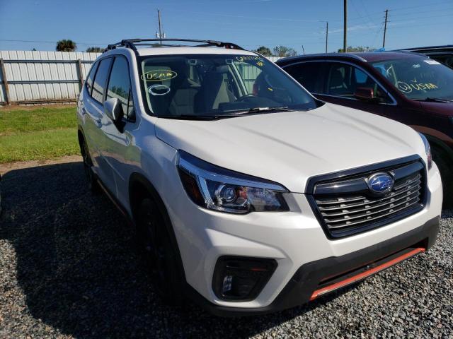 JF2SKAKC0KH565113 - 2019 SUBARU FORESTER S WHITE photo 1