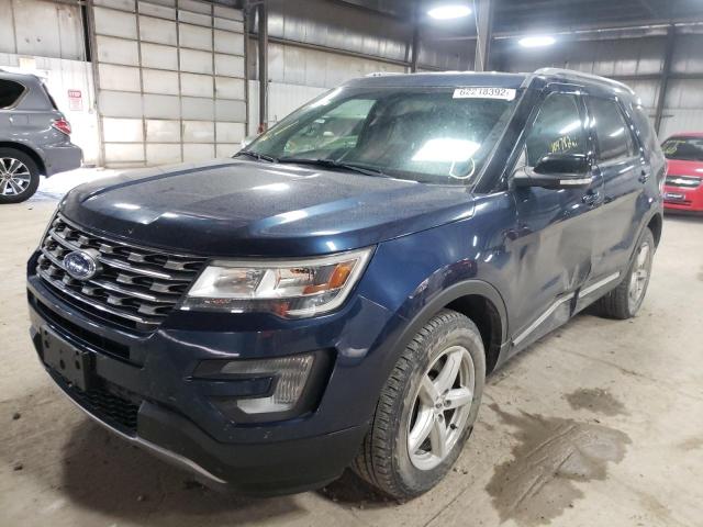 1FM5K8D89GGB79702 - 2016 FORD EXPLORER X BLUE photo 2