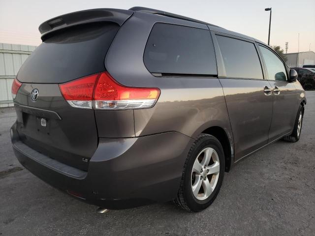 5TDKK3DCXES409278 - 2014 TOYOTA SIENNA LE GRAY photo 4