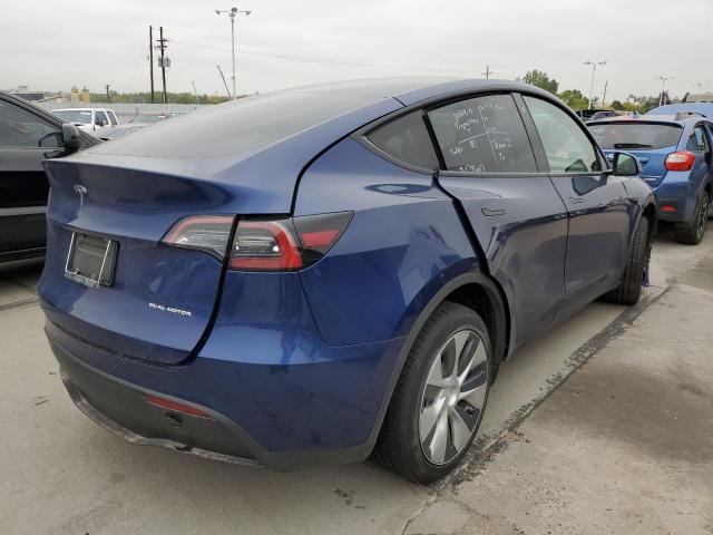 7SAYGDEE2NF437052 - 2022 TESLA MODEL Y BLUE photo 4