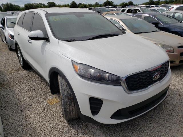 5XYPG4A39KG517496 - 2019 KIA SORENTO L WHITE photo 1