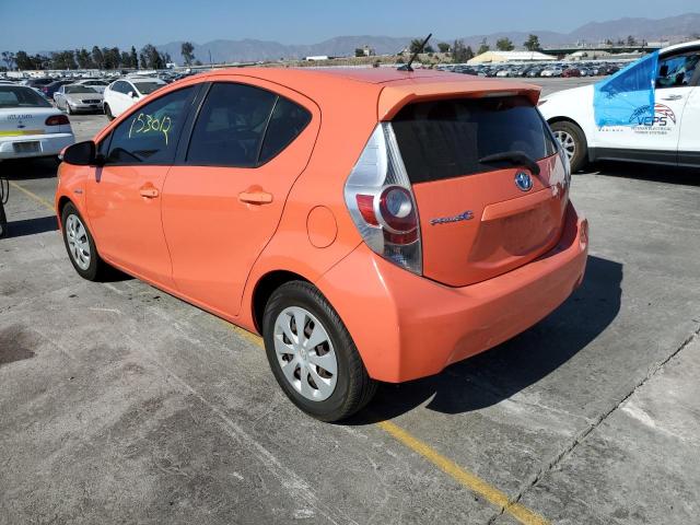 JTDKDTB35C1014416 - 2012 TOYOTA PRIUS C ORANGE photo 2