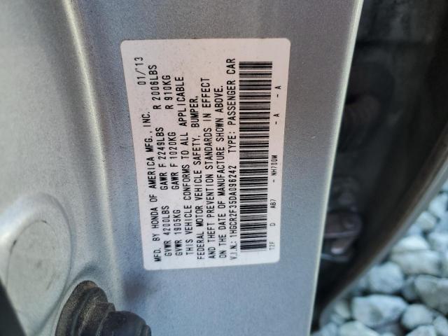 1HGCR2F35DA096242 - 2013 HONDA ACCORD LX SILVER photo 10