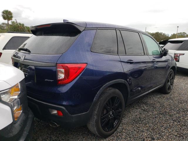 5FNYF7H27KB008178 - 2019 HONDA PASSPORT S BLUE photo 4