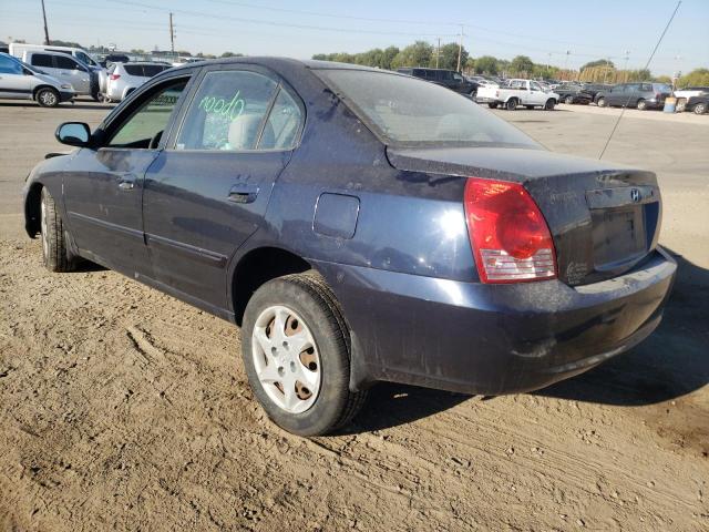 KMHDN46D56U240419 - 2006 HYUNDAI ELANTRA BLUE photo 3