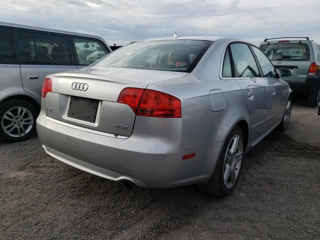 WAUAF78E08A025804 - 2008 AUDI A4 2.0T SILVER photo 4