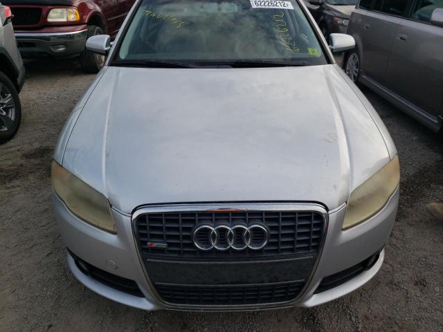 WAUAF78E08A025804 - 2008 AUDI A4 2.0T SILVER photo 9