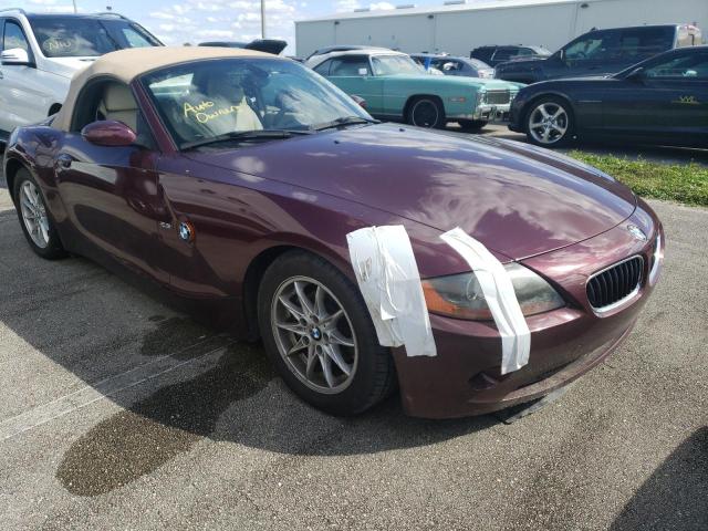 4USBT33473LS43656 - 2003 BMW Z4 2.5 BURGUNDY photo 1