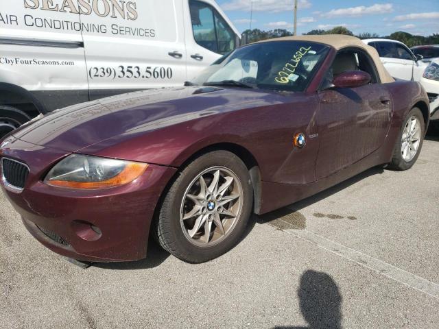 4USBT33473LS43656 - 2003 BMW Z4 2.5 BURGUNDY photo 2