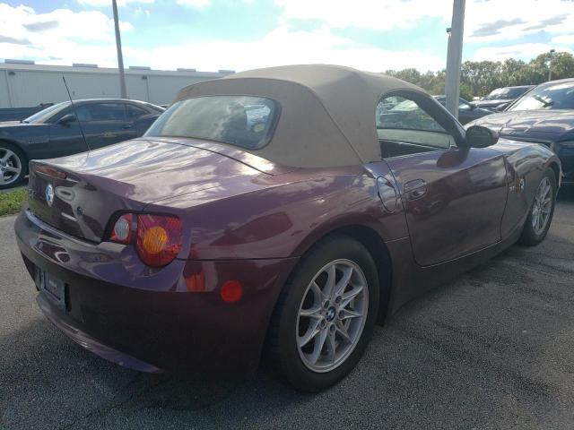 4USBT33473LS43656 - 2003 BMW Z4 2.5 BURGUNDY photo 4