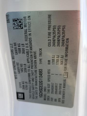 1GCHSCE32G1134983 - 2016 CHEVROLET COLORADO L WHITE photo 10