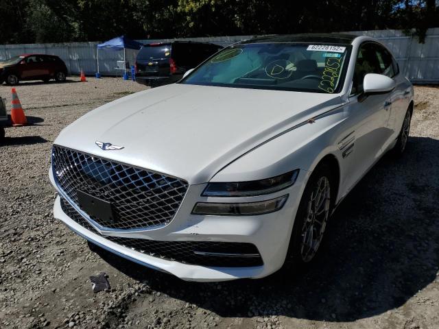 KMTGB4SC2MU046162 - 2021 GENESIS G80 BASE WHITE photo 2