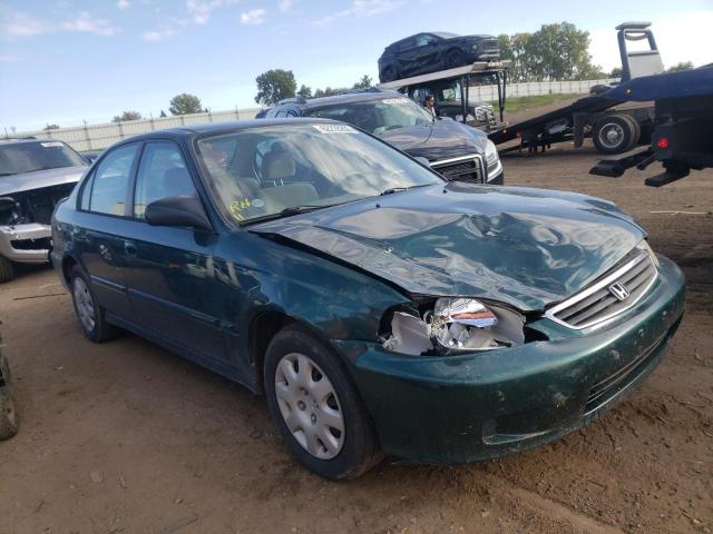 2HGEJ6611YH594418 - 2000 HONDA CIVIC BASE GREEN photo 1