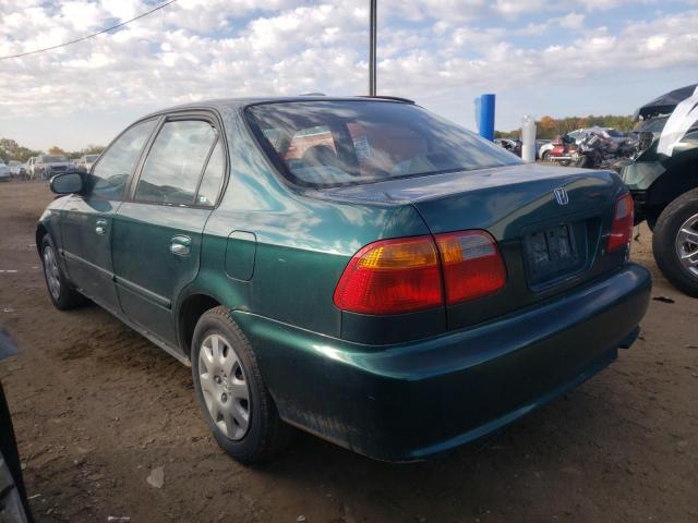 2HGEJ6611YH594418 - 2000 HONDA CIVIC BASE GREEN photo 3