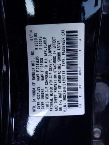 1HGCR2F87EA293118 - 2014 HONDA ACCORD EXL BLACK photo 10