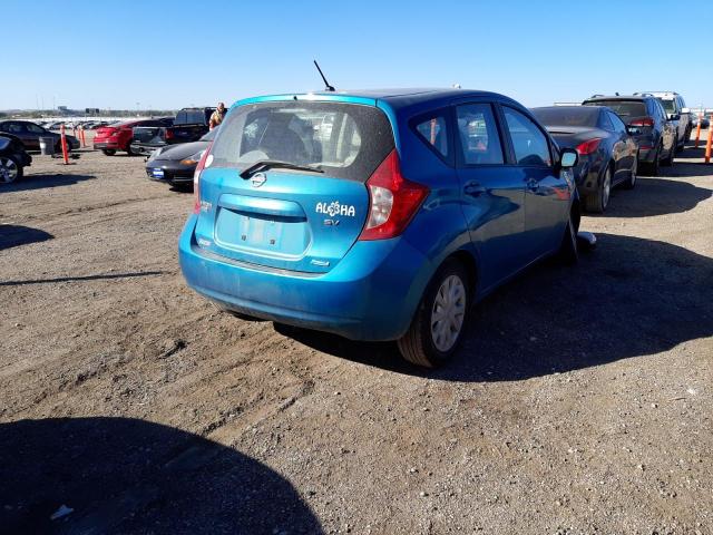 3N1CE2CP8EL361654 - 2014 NISSAN VERSA NOTE TEAL photo 4