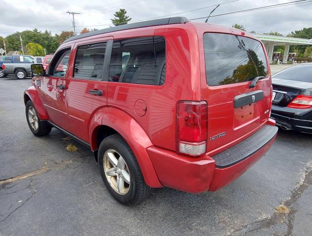 1D8GU28K87W663460 - 2007 DODGE NITRO SXT RED photo 3