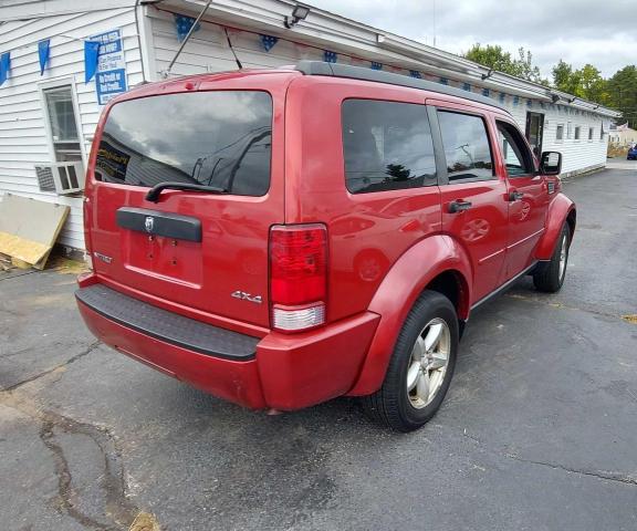 1D8GU28K87W663460 - 2007 DODGE NITRO SXT RED photo 4