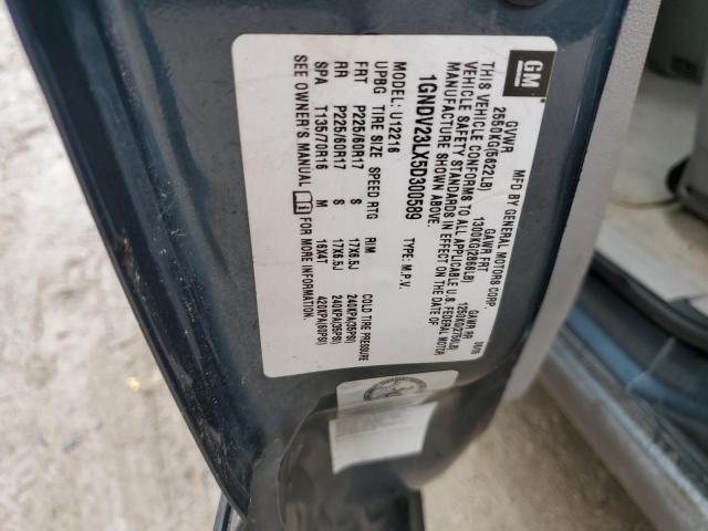 1GNDV23LX5D300589 - 2005 CHEVROLET UPLANDER L Mavi foto 10