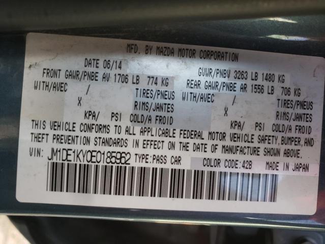 JM1DE1KY0E0185962 - 2014 MAZDA MAZDA2 SPO 蓝色 照片 12