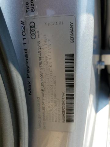 WAUHGBFC7GN017626 - 2016 AUDI A6 PRESTIG ვერცხლისფერი ფოტო 10