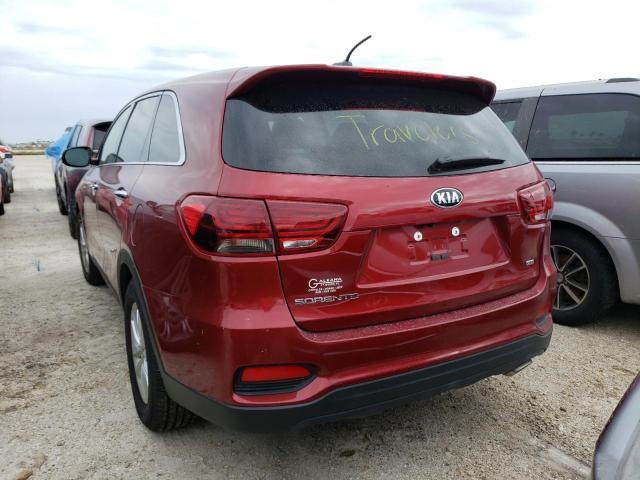 5XYPG4A30KG575805 - 2019 KIA SORENTO L RED photo 3